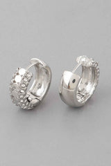 Half Jeweled Hoop Earrings