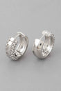 Half Jeweled Hoop Earrings