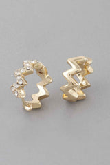 Jeweled Swivel Hoop Earrings