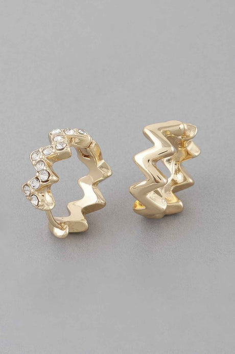 Jeweled Swivel Hoop Earrings