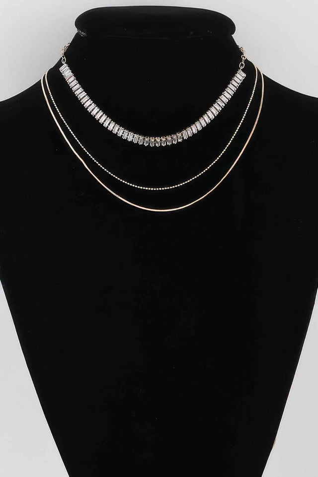 Multi Crystal Bead Necklace