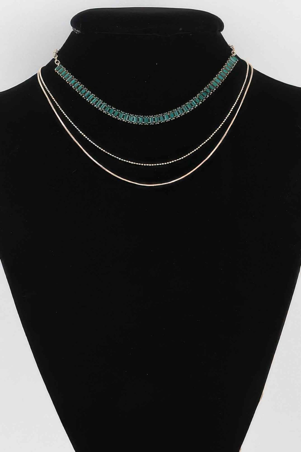 Multi Crystal Bead Necklace