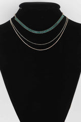 Multi Crystal Bead Necklace