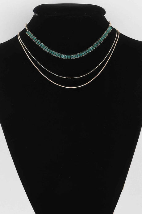Multi Crystal Bead Necklace