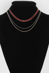 Multi Crystal Bead Necklace