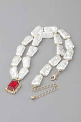 Multi Stone Pendant Necklace