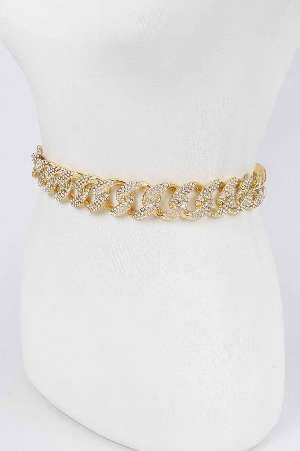Rhinestone Oversized Plus Size Chain Belt