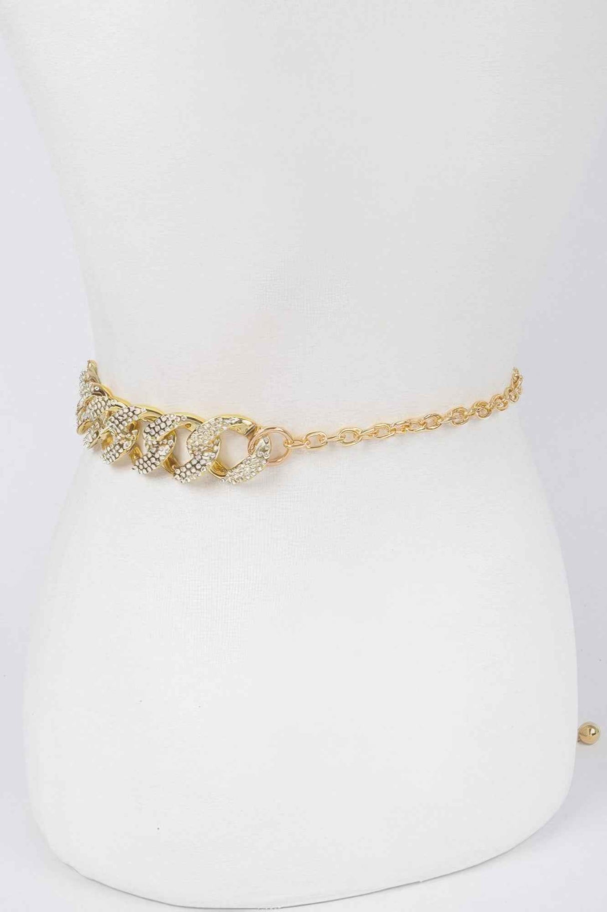 Rhinestone Oversized Plus Size Chain Belt