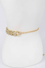 Rhinestone Oversized Plus Size Chain Belt