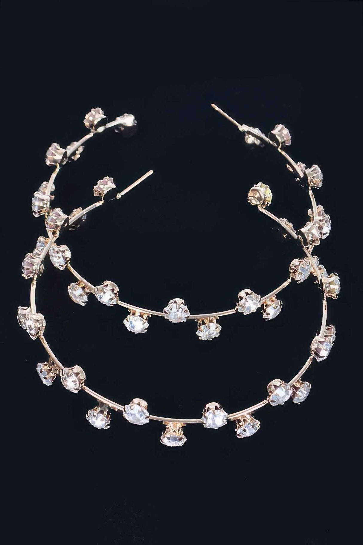 Rhinestone Hoop Earring