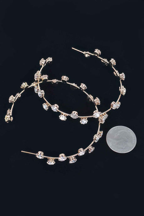 Rhinestone Hoop Earring