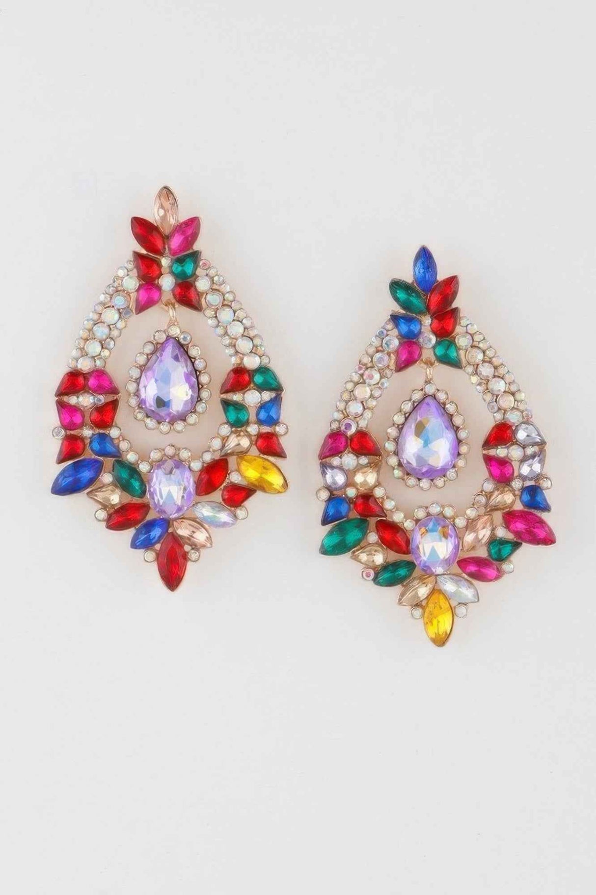 Open Crystal Drop Earrings