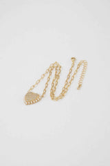 Rhinestone Heart Chain Necklace