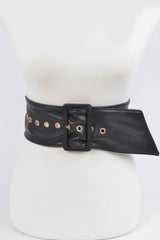 Monotone Leather Buckle Belt