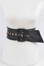 Monotone Leather Buckle Belt