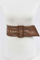 Monotone Leather Buckle Belt