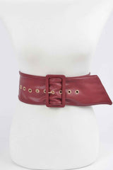 Monotone Leather Buckle Belt