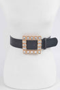 Rhinestone Gemstone Square Belt