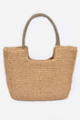Faux Straw Tote Bag