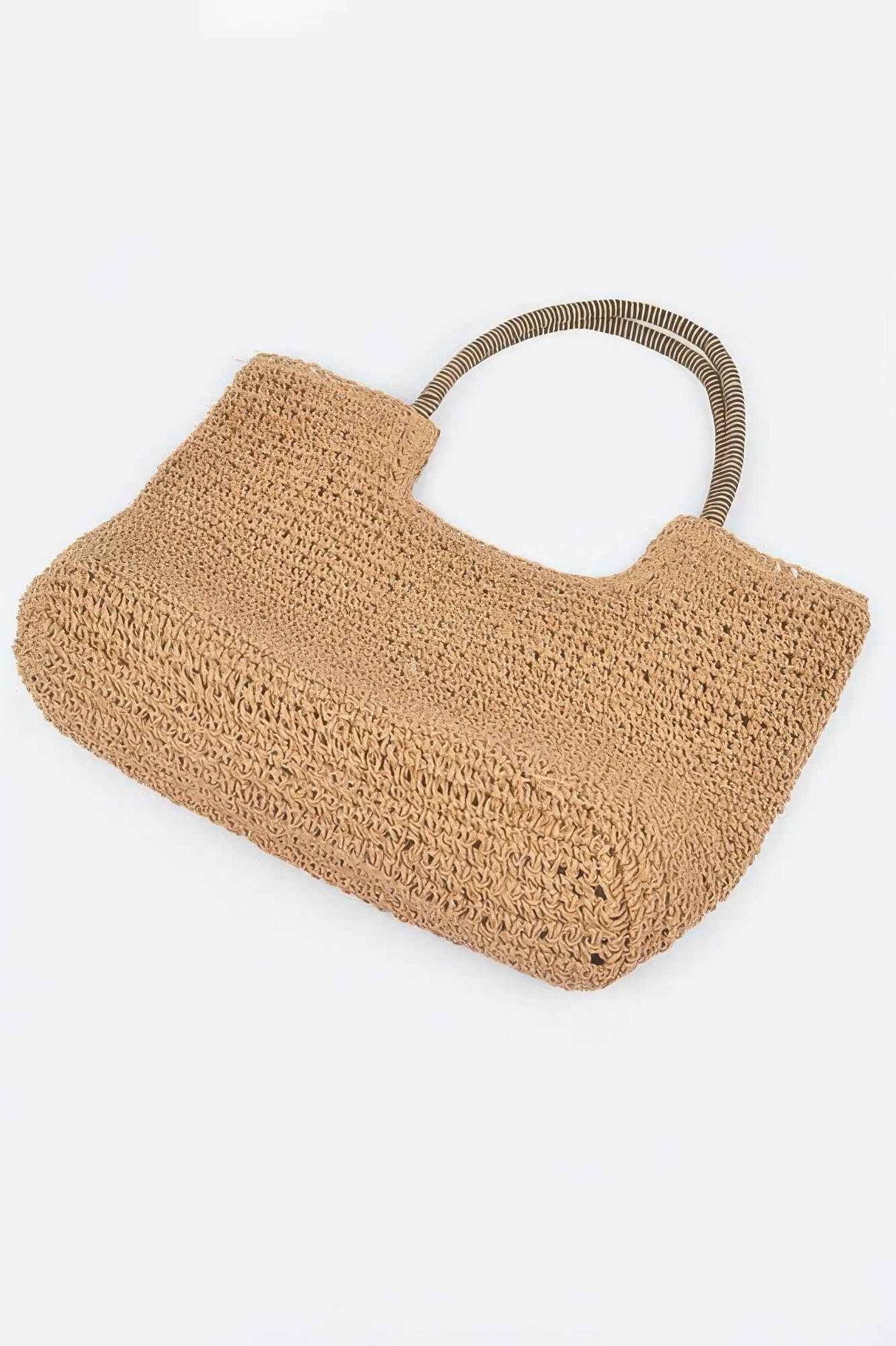 Faux Straw Tote Bag