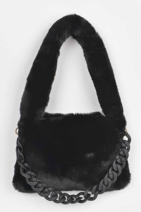 Faux Fur Shoulder Bag