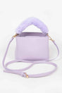 Faux Leather Fur Handle Bag