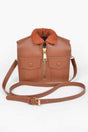 Faux Leather Fur Jacket Crossbody Bag