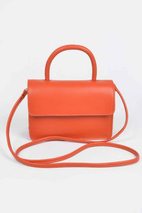 Faux Leather Pleated Shoulder Strap Bag