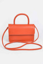 Faux Leather Pleated Shoulder Strap Bag