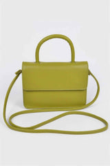 Faux Leather Pleated Shoulder Strap Bag