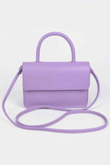 Faux Leather Pleated Shoulder Strap Bag