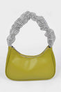 Faux Leather Pleated Shoulder Strap Bag