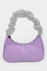 Faux Leather Pleated Shoulder Strap Bag