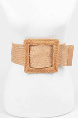 Bamboo Buckle Wide Stretch Belt