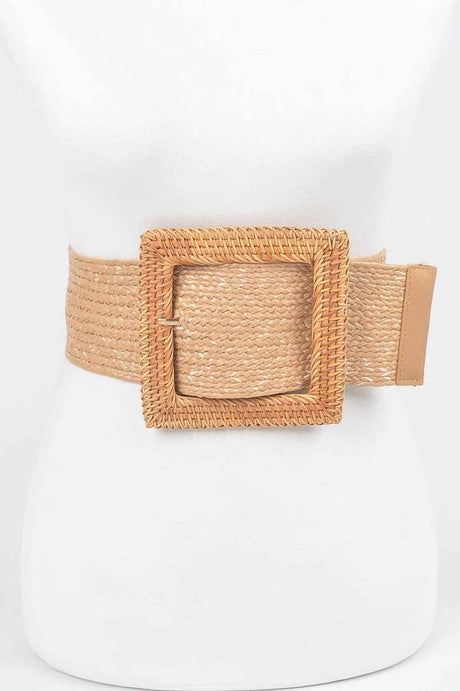Bamboo Buckle Wide Stretch Belt