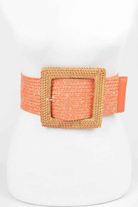 Bamboo Buckle Wide Stretch Belt