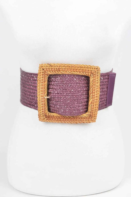 Bamboo Buckle Wide Stretch Belt