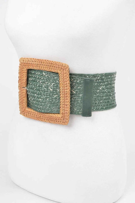 Bamboo Buckle Wide Stretch Belt