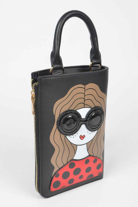 Character Printed Cross Chain Body Strap Bag