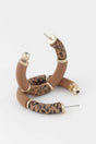 Leo Print Hoop Earrings
