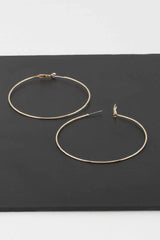 Engraved Thin Hoop Earrings