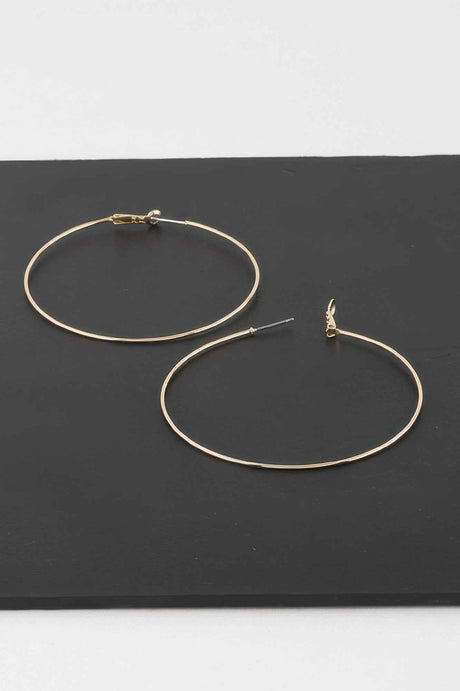 Engraved Thin Hoop Earrings