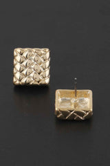 Braided Square Stud Earrings