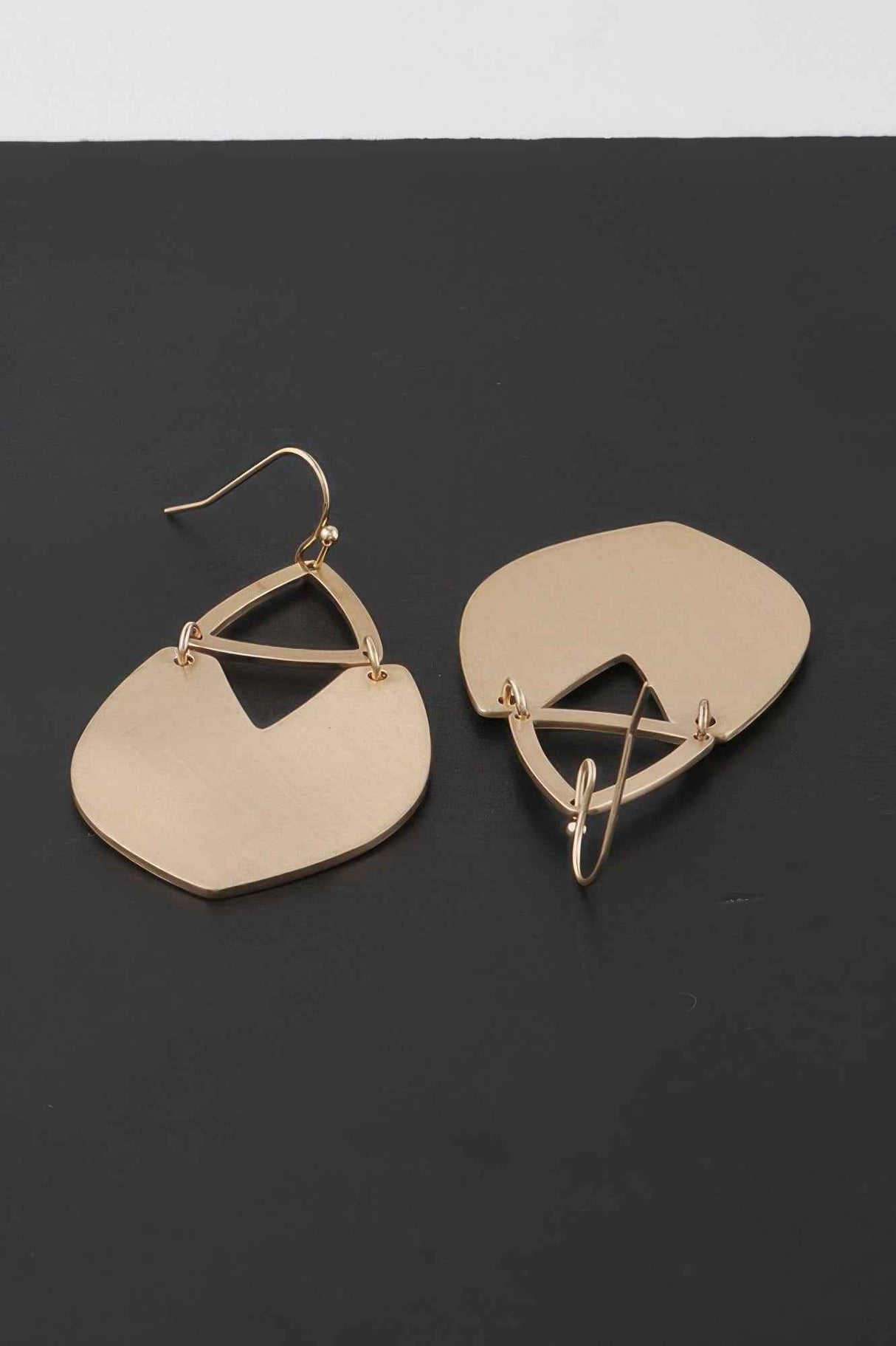 Geometric Fan Drop Earrings
