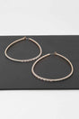 Large Rhinestone Oval Hoop Earrings