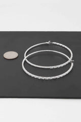 Large Rhinestone Hoop Earrings