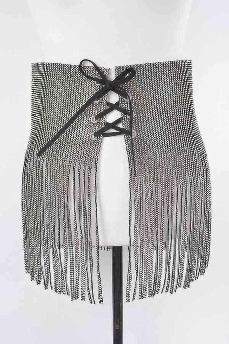 Rhinestone Fringe Belt