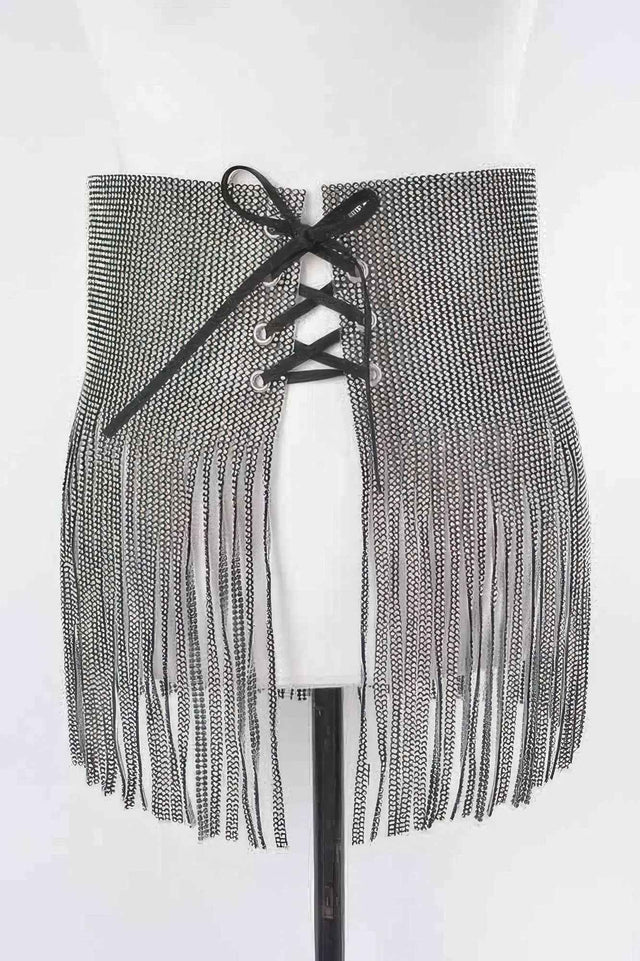 Rhinestone Fringe Belt