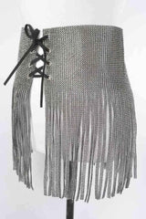 Rhinestone Fringe Belt