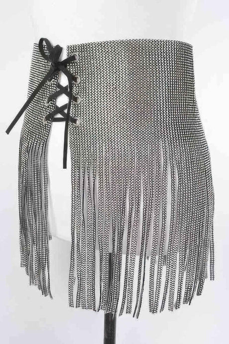 Rhinestone Fringe Belt